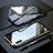 Coque Rebord Bumper Luxe Aluminum Metal Miroir 360 Degres Housse Etui Aimant T02 pour Samsung Galaxy A70S Noir