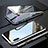 Coque Rebord Bumper Luxe Aluminum Metal Miroir 360 Degres Housse Etui Aimant T02 pour Samsung Galaxy A90 5G Argent