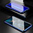 Coque Rebord Bumper Luxe Aluminum Metal Miroir 360 Degres Housse Etui Aimant T03 pour Huawei Nova 5T Bleu