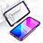 Coque Rebord Bumper Luxe Aluminum Metal Miroir 360 Degres Housse Etui Aimant T03 pour Samsung Galaxy S10e Violet
