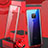 Coque Rebord Bumper Luxe Aluminum Metal Miroir 360 Degres Housse Etui Aimant T04 pour Huawei Mate 20 Rouge