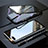 Coque Rebord Bumper Luxe Aluminum Metal Miroir 360 Degres Housse Etui Aimant T05 pour Oppo RX17 Neo Noir