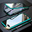 Coque Rebord Bumper Luxe Aluminum Metal Miroir 360 Degres Housse Etui Aimant T05 pour Oppo RX17 Neo Vert