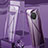 Coque Rebord Bumper Luxe Aluminum Metal Miroir 360 Degres Housse Etui Aimant T06 pour Huawei Mate 30 Violet