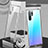 Coque Rebord Bumper Luxe Aluminum Metal Miroir 360 Degres Housse Etui Aimant T07 pour Huawei P30 Pro Argent