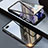 Coque Rebord Bumper Luxe Aluminum Metal Miroir 360 Degres Housse Etui Aimant T08 pour Oppo K1 Petit