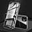 Coque Rebord Bumper Luxe Aluminum Metal Miroir 360 Degres Housse Etui Aimant T09 pour Apple iPhone 11 Blanc