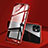 Coque Rebord Bumper Luxe Aluminum Metal Miroir 360 Degres Housse Etui Aimant T09 pour Apple iPhone 11 Rouge