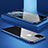 Coque Rebord Bumper Luxe Aluminum Metal Miroir 360 Degres Housse Etui Aimant T11 pour Apple iPhone 11 Pro Bleu