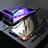 Coque Rebord Bumper Luxe Aluminum Metal Miroir 360 Degres Housse Etui M01 pour Apple iPhone 7 Plus Violet