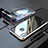 Coque Rebord Bumper Luxe Aluminum Metal Miroir 360 Degres Housse Etui M01 pour Huawei P Smart+ Plus Argent