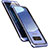 Coque Rebord Bumper Luxe Aluminum Metal Miroir 360 Degres Housse Etui M01 pour Samsung Galaxy Note 8 Duos N950F Bleu