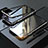 Coque Rebord Bumper Luxe Aluminum Metal Miroir 360 Degres Housse Etui M02 pour Apple iPhone Xs Noir