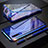 Coque Rebord Bumper Luxe Aluminum Metal Miroir 360 Degres Housse Etui M03 pour Xiaomi CC9e Bleu