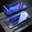 Coque Rebord Bumper Luxe Aluminum Metal Miroir 360 Degres Housse Etui P01 pour Huawei Honor View 10 Lite Bleu