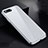 Coque Rebord Bumper Luxe Aluminum Metal Miroir 360 Degres Housse Etui pour Apple iPhone 7 Plus Blanc
