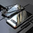 Coque Rebord Bumper Luxe Aluminum Metal Miroir 360 Degres Housse Etui pour Samsung Galaxy Note 8 Duos N950F Noir