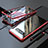 Coque Rebord Bumper Luxe Aluminum Metal Miroir 360 Degres Housse Etui pour Samsung Galaxy Note 8 Duos N950F Rouge