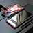 Coque Rebord Bumper Luxe Aluminum Metal Miroir 360 Degres Housse Etui pour Samsung Galaxy Note 8 Duos N950F Rouge et Noir