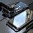 Coque Rebord Bumper Luxe Aluminum Metal Miroir 360 Degres Housse Etui pour Xiaomi Mi Mix 3 Noir