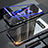 Coque Rebord Bumper Luxe Aluminum Metal Miroir Housse Etui pour Samsung Galaxy S10 Bleu