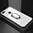 Coque Rebord Contour Silicone et Vitre Miroir Housse Etui avec Support Bague Anneau Magnetique pour Xiaomi Mi 8 Lite Blanc
