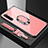 Coque Rebord Contour Silicone et Vitre Miroir Housse Etui avec Support Bague Anneau Magnetique pour Xiaomi Redmi Note 8 Petit