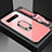Coque Rebord Contour Silicone et Vitre Miroir Housse Etui avec Support Bague Anneau Magnetique T02 pour Samsung Galaxy S10 Plus Rose