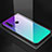 Coque Rebord Contour Silicone et Vitre Miroir Housse Etui Degrade Arc en Ciel H01 pour Huawei Honor 20 Lite Cyan