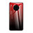 Coque Rebord Contour Silicone et Vitre Miroir Housse Etui Degrade Arc en Ciel H01 pour Huawei Mate 30 Pro 5G Rouge