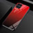Coque Rebord Contour Silicone et Vitre Miroir Housse Etui Degrade Arc en Ciel H01 pour Huawei P40 Lite Rouge