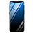 Coque Rebord Contour Silicone et Vitre Miroir Housse Etui Degrade Arc en Ciel H01 pour Oppo Find X Super Flash Edition Bleu et Noir