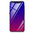 Coque Rebord Contour Silicone et Vitre Miroir Housse Etui Degrade Arc en Ciel H01 pour Oppo Find X Super Flash Edition Violet