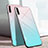 Coque Rebord Contour Silicone et Vitre Miroir Housse Etui Degrade Arc en Ciel H01 pour Xiaomi Mi A3 Cyan