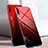 Coque Rebord Contour Silicone et Vitre Miroir Housse Etui Degrade Arc en Ciel H01 pour Xiaomi Mi A3 Rouge