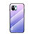 Coque Rebord Contour Silicone et Vitre Miroir Housse Etui Degrade Arc en Ciel H02 pour Xiaomi Mi 11 5G Violet Clair