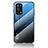 Coque Rebord Contour Silicone et Vitre Miroir Housse Etui Degrade Arc en Ciel LS1 pour OnePlus Nord N200 5G Bleu