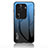 Coque Rebord Contour Silicone et Vitre Miroir Housse Etui Degrade Arc en Ciel LS1 pour Oppo Reno11 Pro 5G Bleu