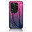 Coque Rebord Contour Silicone et Vitre Miroir Housse Etui Degrade Arc en Ciel LS1 pour Oppo Reno11 Pro 5G Rose Rouge