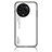 Coque Rebord Contour Silicone et Vitre Miroir Housse Etui Degrade Arc en Ciel LS1 pour Realme 11 5G Blanc