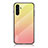 Coque Rebord Contour Silicone et Vitre Miroir Housse Etui Degrade Arc en Ciel LS1 pour Samsung Galaxy A04s Jaune