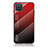 Coque Rebord Contour Silicone et Vitre Miroir Housse Etui Degrade Arc en Ciel LS1 pour Samsung Galaxy A12 Nacho Rouge