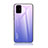 Coque Rebord Contour Silicone et Vitre Miroir Housse Etui Degrade Arc en Ciel LS1 pour Samsung Galaxy A51 4G Violet Clair