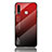 Coque Rebord Contour Silicone et Vitre Miroir Housse Etui Degrade Arc en Ciel LS1 pour Samsung Galaxy A70E Rouge