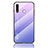 Coque Rebord Contour Silicone et Vitre Miroir Housse Etui Degrade Arc en Ciel LS1 pour Samsung Galaxy A70E Violet Clair