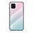 Coque Rebord Contour Silicone et Vitre Miroir Housse Etui Degrade Arc en Ciel LS1 pour Samsung Galaxy A81 Cyan