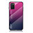 Coque Rebord Contour Silicone et Vitre Miroir Housse Etui Degrade Arc en Ciel LS1 pour Samsung Galaxy M02s Rose Rouge