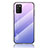 Coque Rebord Contour Silicone et Vitre Miroir Housse Etui Degrade Arc en Ciel LS1 pour Samsung Galaxy M02s Violet Clair