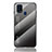 Coque Rebord Contour Silicone et Vitre Miroir Housse Etui Degrade Arc en Ciel LS1 pour Samsung Galaxy M21s Gris Fonce