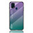 Coque Rebord Contour Silicone et Vitre Miroir Housse Etui Degrade Arc en Ciel LS1 pour Samsung Galaxy M21s Mixte